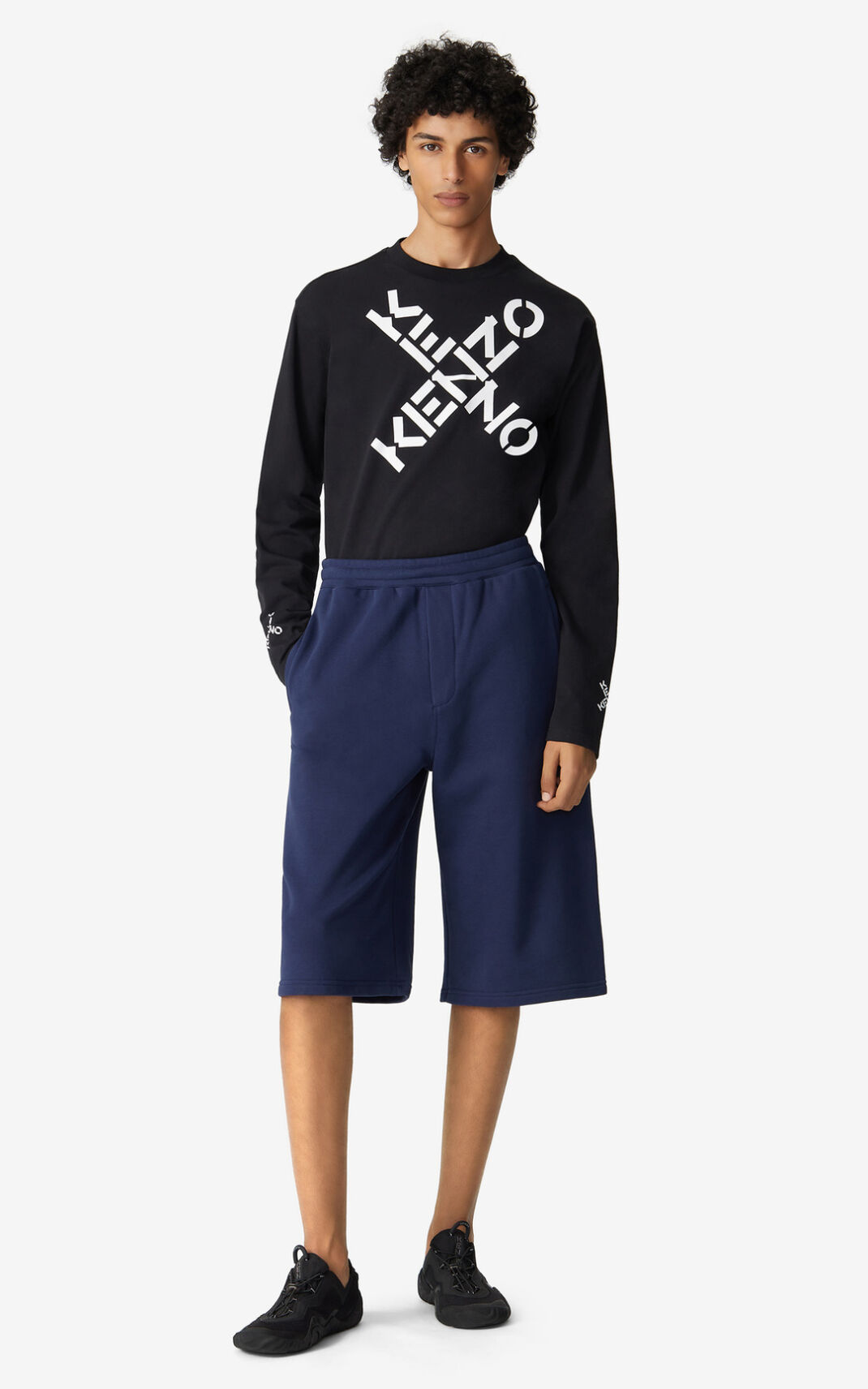 Kenzo Oversized Sport Little X Şort Erkek Mavi | 9201-XMGQD